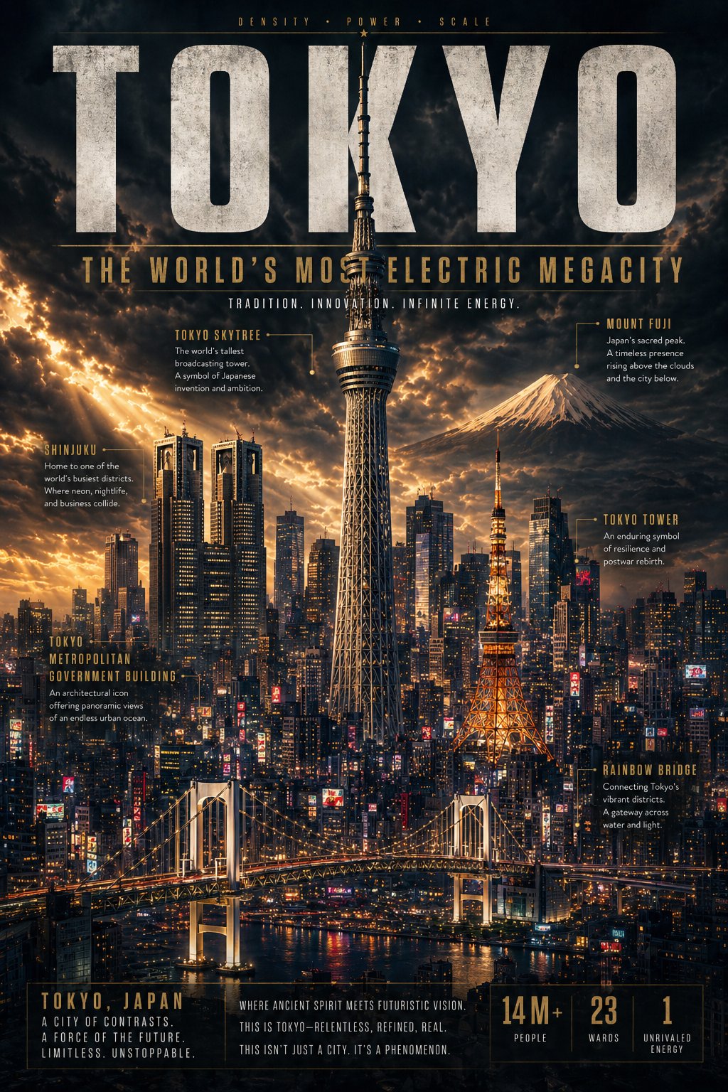 Blockbuster Black and Gold City Poster 2