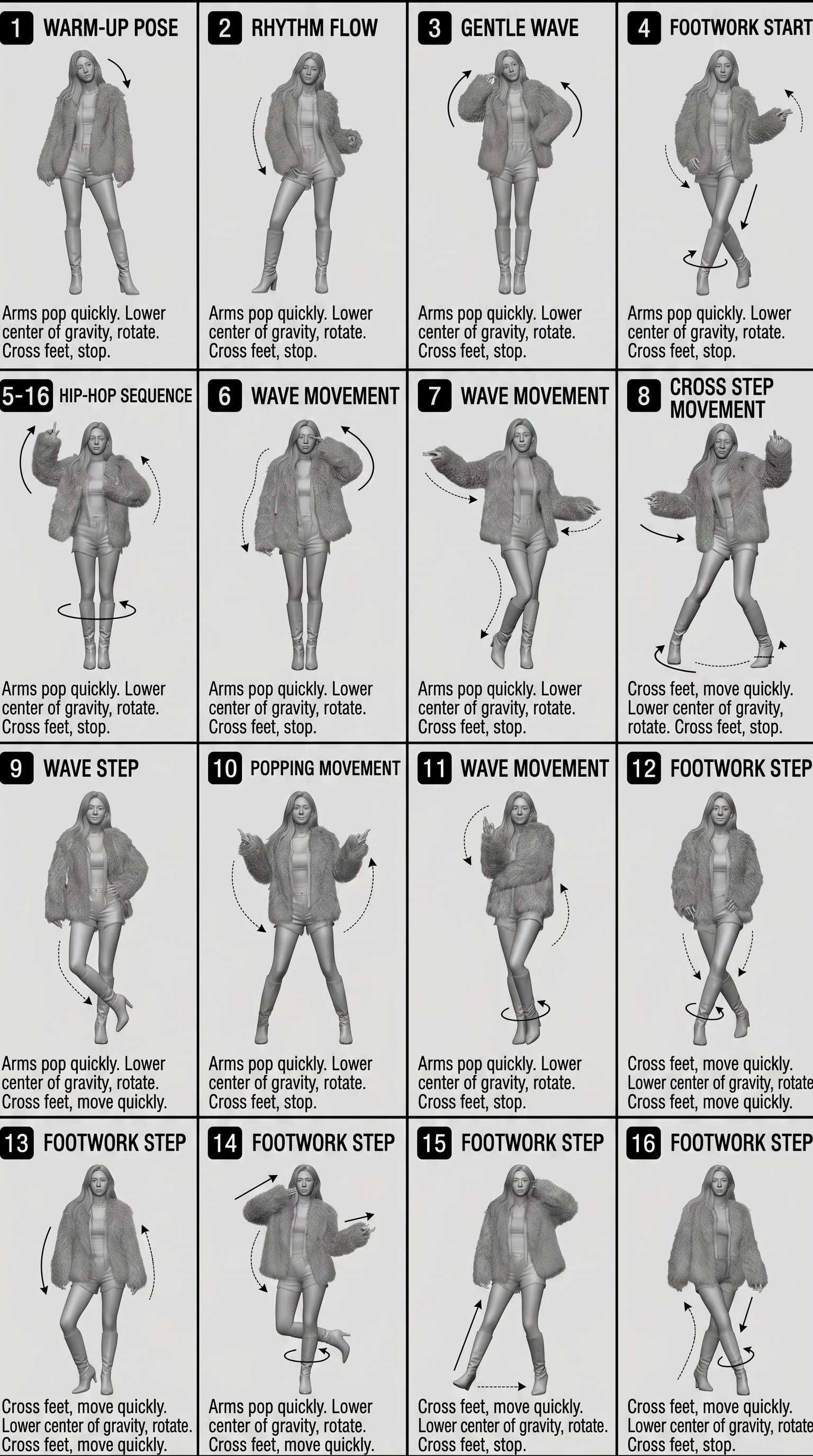 Technical 3D Character Reference Sheet 2